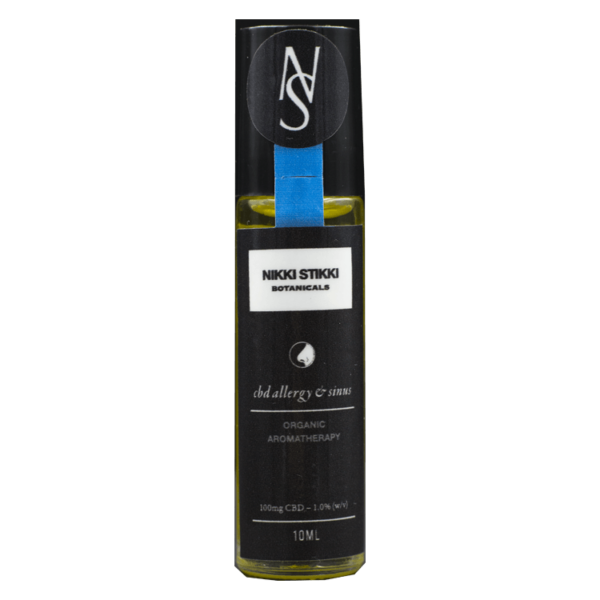 Nikki Stikki Botanicals – Organic Aromatherapy – CBD Allergy and Sinus Roller 100mg CBD | BC Weed Edible Canada Nikki Stikki Botanicals – Organic Aromatherapy – CBD Allergy and Sinus Roller 100mg CBD | BC Weed Edible Canada