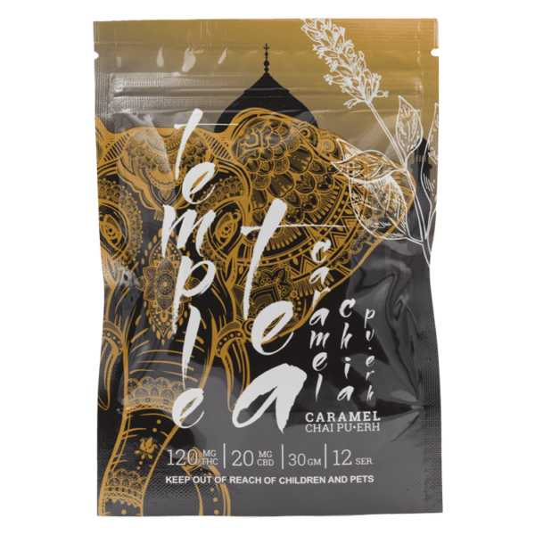 Temple Tea – Caramel Chai Pu-Erh 120mg THC | BC Weed Edible Canada