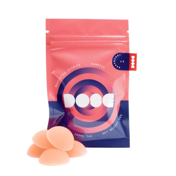 Dose Edibles Gummies – Raspberry | BC Weed Edible Canada