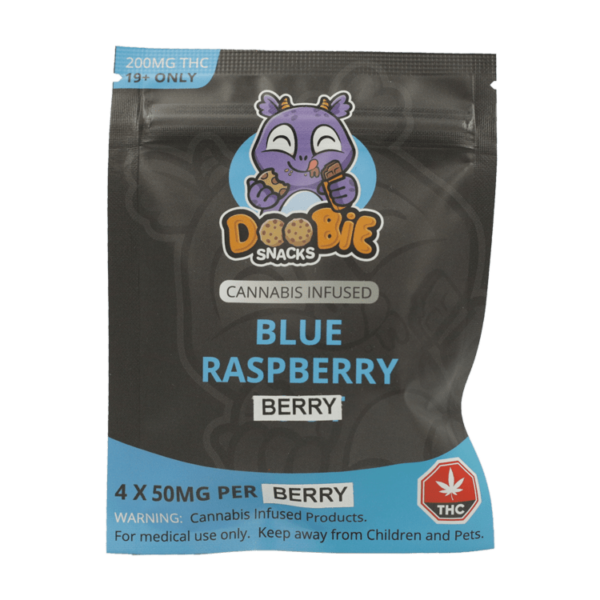 Doobie Snacks – Blue Raspberry – 200mg THC | BC Weed Edible Canada