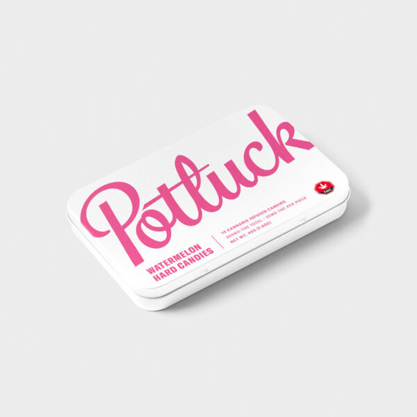 Potluck – Hard Candy – Watermelon – 300mg THC | BC Weed Edible Canada
